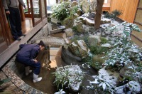 庭池 防水工事,庭池 FRP防水,池 水漏れ修理