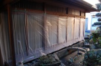 庭池 防水工事,庭池 FRP防水,池 水漏れ修理