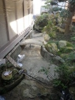 庭池 防水工事,庭池 FRP防水,池 水漏れ修理