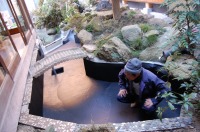 庭池 防水工事,庭池 FRP防水,池 水漏れ修理