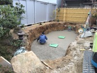 錦鯉 造園,庭池 錦鯉,造園 池,錦鯉池 作り