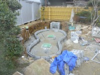 錦鯉 造園,庭池 錦鯉,造園 池,錦鯉池 ブロック