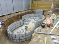 錦鯉 造園,庭池 錦鯉,造園 池,錦鯉池 ブロック