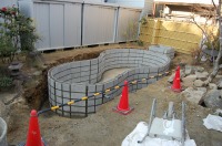 錦鯉 造園,庭池 錦鯉,造園 池,錦鯉池 ブロック