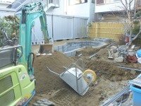 錦鯉 造園,庭池 錦鯉,造園 池,錦鯉池 ブロック