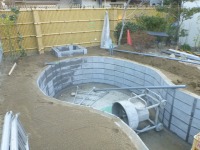 錦鯉 造園,庭池 錦鯉,造園 池,錦鯉池 ブロック