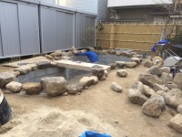 錦鯉 造園,庭池 錦鯉,造園 池,錦鯉池 ブロック