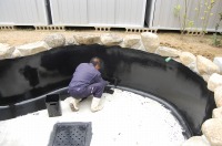 錦鯉 造園,庭池 錦鯉,造園 池,錦鯉池 池用塗料