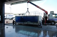 窓付水槽 アロワナ,5000水槽 アロワナ,FRP水槽 窓付,