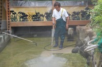 庭池 防水工事,庭池 FRP防水,池 水漏れ修理