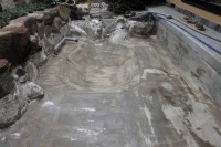 庭池 防水工事,庭池 FRP防水,池 水漏れ修理