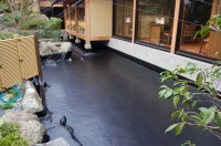 庭池 防水工事,庭池 FRP防水,池 水漏れ修理