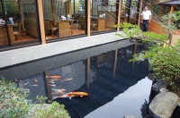 庭池 防水工事,庭池 FRP防水,池 水漏れ修理