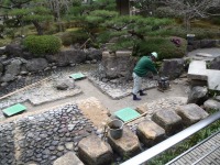 錦鯉 造園,庭池 錦鯉,造園 池,錦鯉池 底水配管