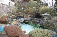 庭池 防水工事,庭池 FRP防水,池 水漏れ修理