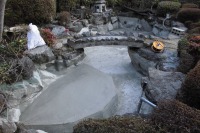 庭池 防水工事,庭池 FRP防水,池 水漏れ修理