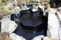 庭池 防水工事,庭池 FRP防水,池 水漏れ修理