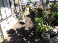 錦鯉 和風池,庭池 施工