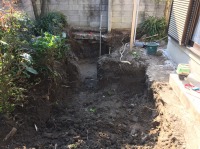 錦鯉 和風池,庭池 施工