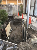 錦鯉 和風池,庭池 施工