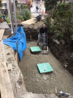 錦鯉 和風池,庭池 底水配管