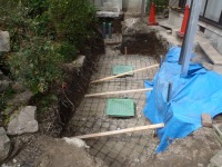 錦鯉 和風池,庭池 底水配管