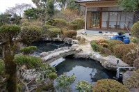 庭池 防水工事,庭池 FRP防水,池 水漏れ修理