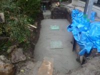 錦鯉 和風池,庭池 施工