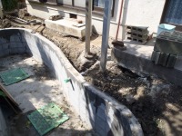 錦鯉 和風池,庭池 ブロック積み