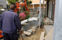 錦鯉 和風池,庭池 石組み