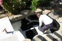 錦鯉 和風池,庭池 池用塗料