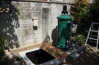 錦鯉 造園,庭池 錦鯉,造園 池,錦鯉池 スーパーマリン濾過機