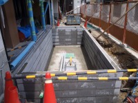 錦鯉 洋風池,錦鯉 和風池,錦鯉 ブロック積み