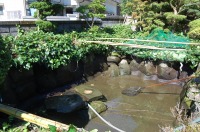 庭池 防水工事,庭池 FRP防水,池 水漏れ修理