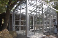 ドッグプール 温室,温室 工事,ドッグプール