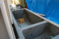 錦鯉 洋風池,錦鯉 和風池,錦鯉 コンクリート池