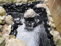 庭池 防水工事,庭池 FRP防水,池 水漏れ修理