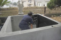 コンクリート池 錦鯉,池作り 業者,錦鯉池 作り