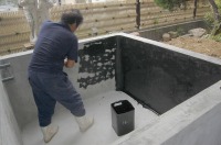 コンクリート池 錦鯉,池作り 業者,錦鯉池 作り