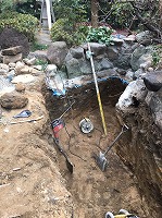 錦鯉 造園,庭池 錦鯉,造園 池,錦鯉池 作り