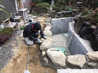 錦鯉 造園,庭池 錦鯉,造園 池,錦鯉池 作り