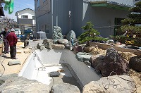 錦鯉 造園,庭池 錦鯉,造園 池,錦鯉池 作り