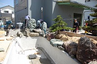 錦鯉 造園,庭池 錦鯉,造園 池,錦鯉池 作り