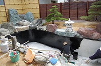 錦鯉 造園,庭池 錦鯉,造園 池,錦鯉池 作り