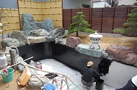 錦鯉 造園,庭池 錦鯉,造園 池,錦鯉池 作り