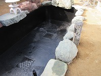 錦鯉 造園,庭池 錦鯉,造園 池,錦鯉池 集水ピット