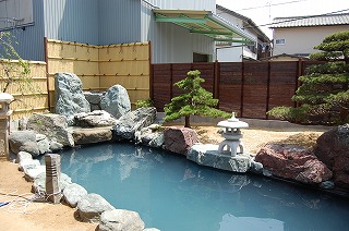 錦鯉 造園,庭池 錦鯉,造園 池,錦鯉池 作り