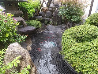 庭池 防水工事